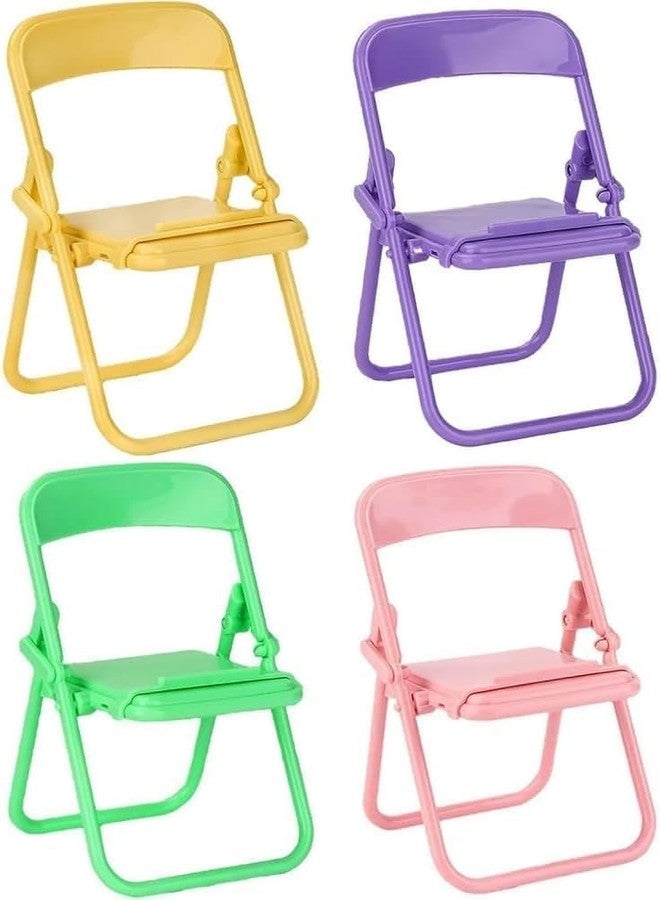 Qintreesify 5Pcs Multicolour Simulation Mini Folding Back Small Chair Model Dollhouse Doll House Miniature Plastic Scene Props for Micro Landscape Dollhouse Furniture Mini Chair Dollhouse Accessories (1/12) - Image 1